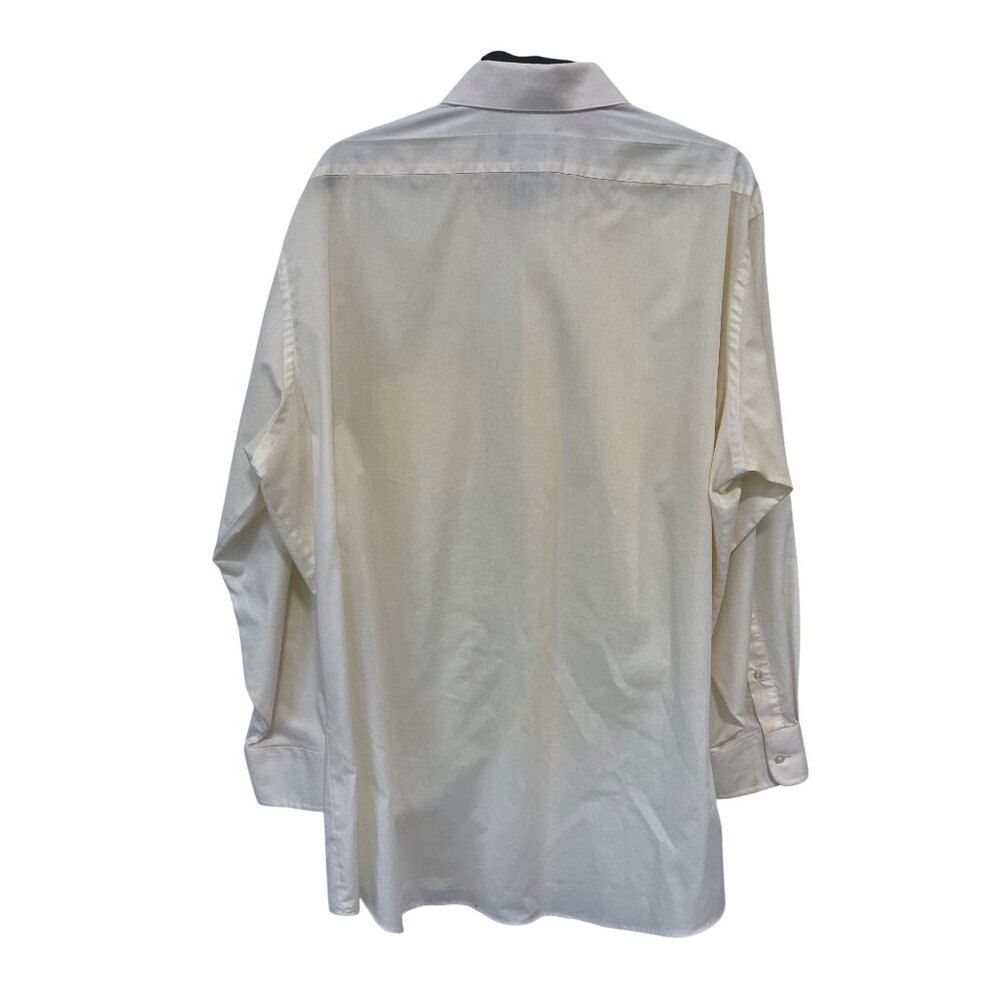 Vintage Stafford Dress Shirt 17.5 34 Fitted Broadcloth Button Front Career Work - Picture 2 of 9